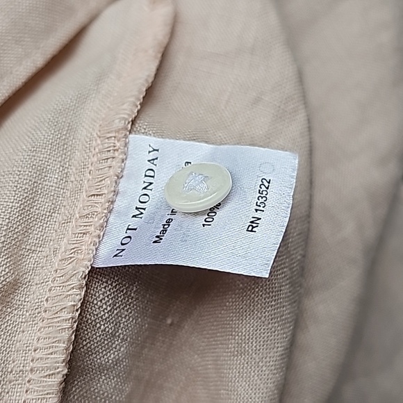 NOT MONDAY Kennedy Linen Shirt - Picture 6 of 7